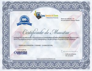 certificado de muestra curso servicio al cliente y relaciones humanaslight