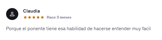 Review Curso de Servicio al cliente valoración de Curso de Servicio al cliente